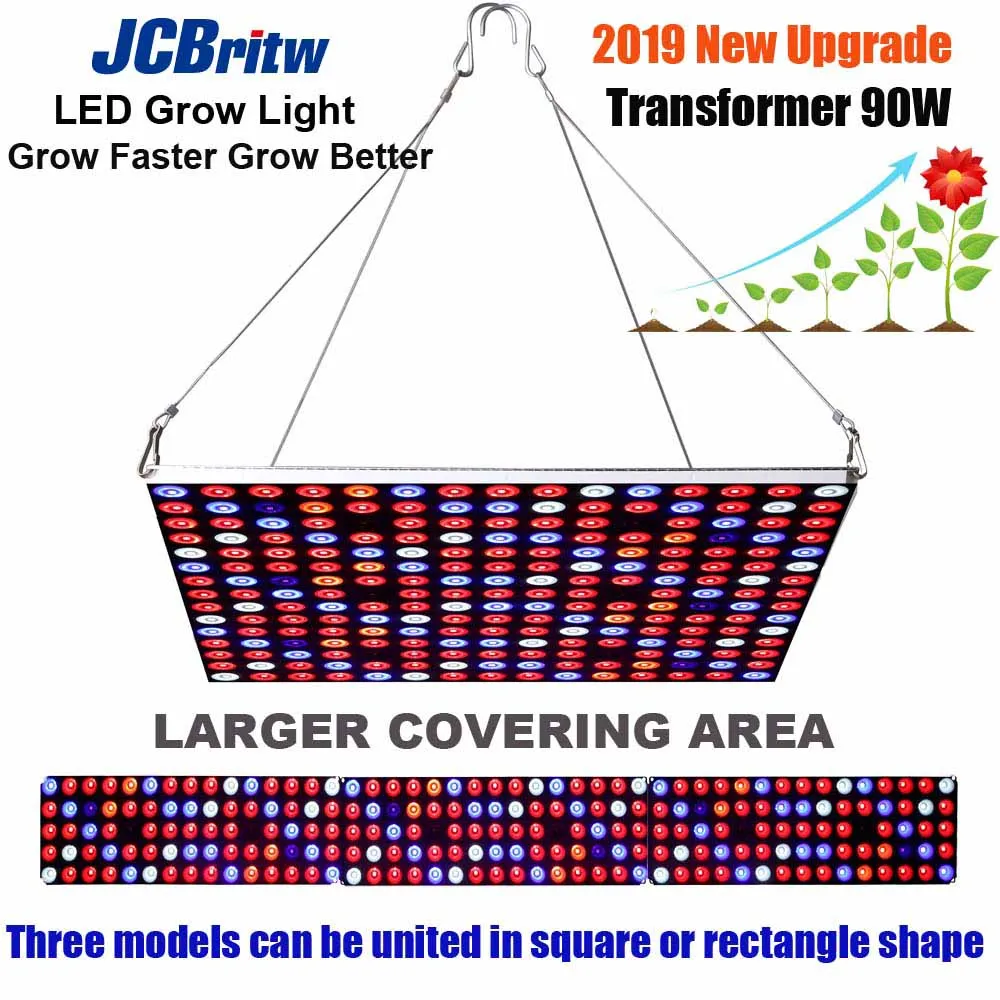 JCBritw светодиодный Grow светильник полный спектр аквариум лампа для выращивания 90W