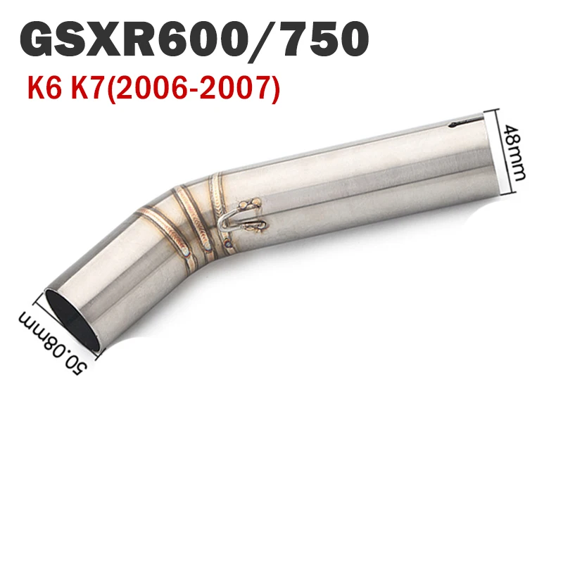 GSX250R GW250F GSXR600/750 GSXR1000 K6 K7 K8 K9 K11 глушитель выхлопной трубы среднего звенья стальной 51 мм Соединительный адаптер трубы - Цвет: d1 gsxr600750