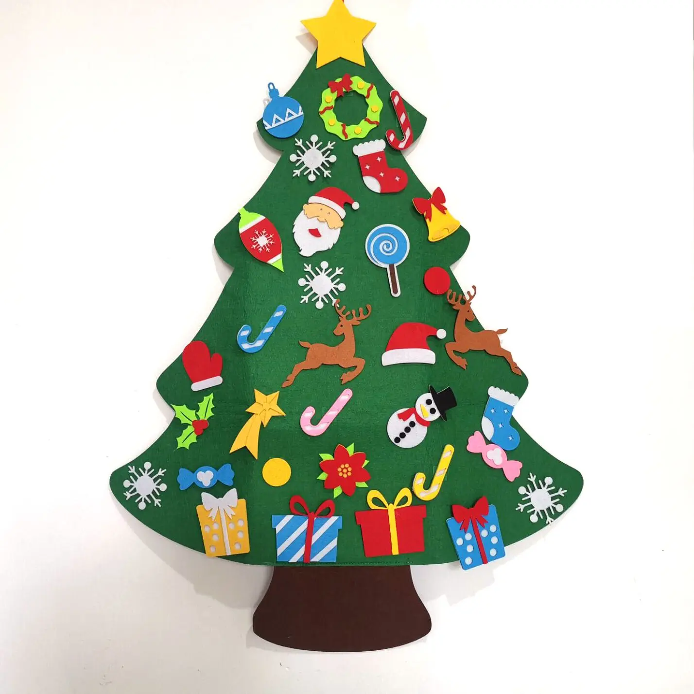 

Детская войлочная Рождественская елка, Санта-Клаус, снеговик, искусство для дома, Рождество 2022, новогоднее Рождественское украшение, Декор