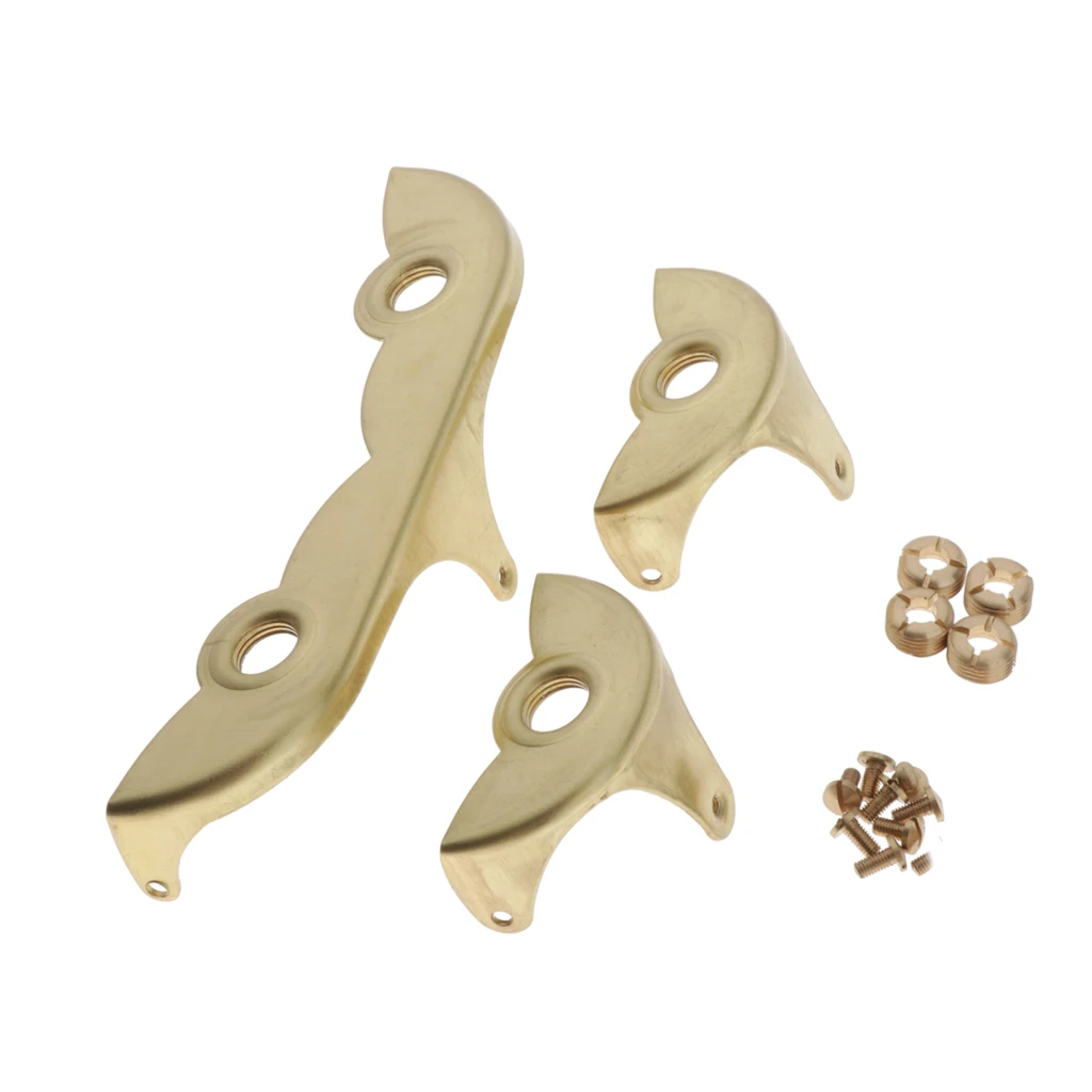 Baritone Sax Key Guard Set w/ Screws Copper Instruments Sax Accs Gold Color