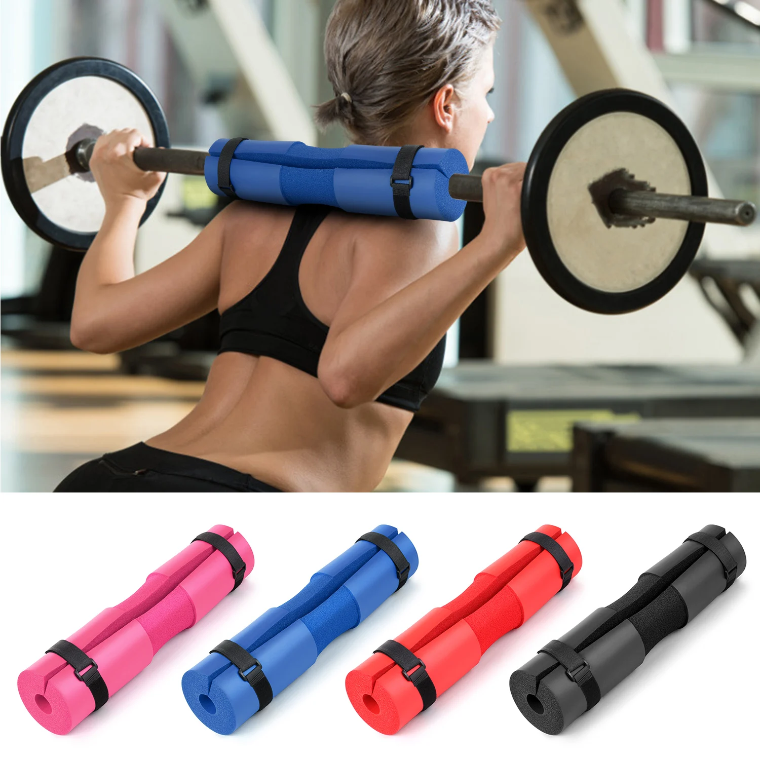Barbell Pad Fitness Weights Bar Weightlifting Gym Squat Shoulder Neck Support 