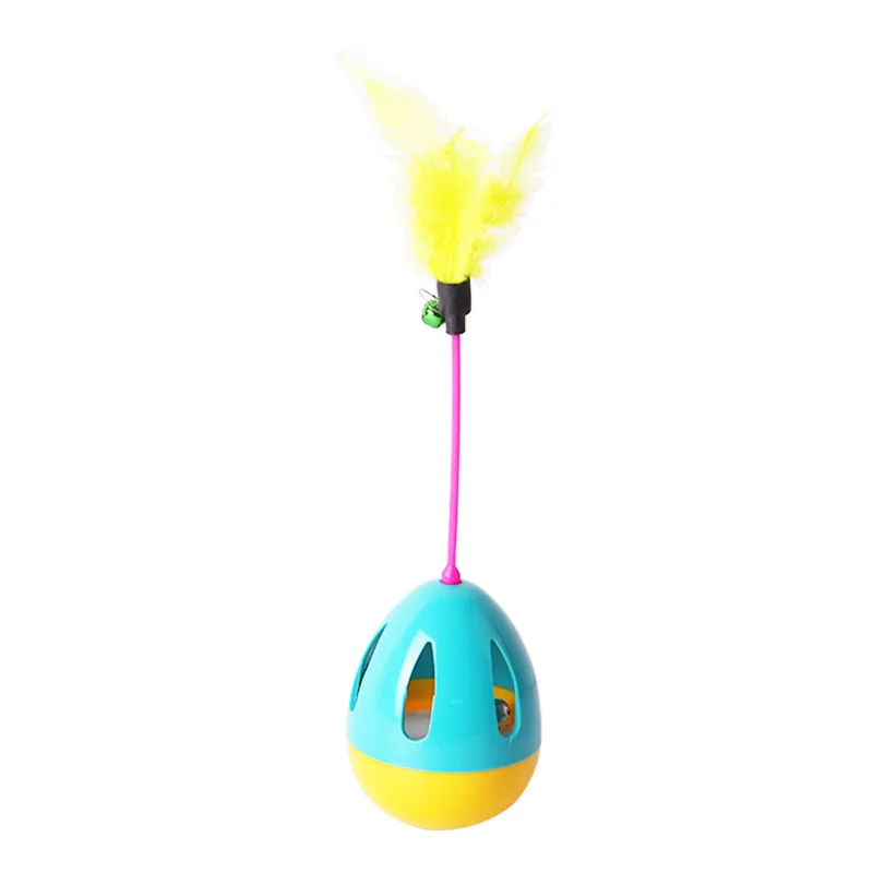 Игрушка для кошек, игрушка для кошек, телескопический набор из перьев, кошка, стакан, протекающая еда, шар для забавных кошек
