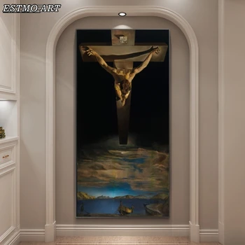 

canvas art poster Salvador Dali The Christ Giclee Oil Paintings on The Wall Hanging Pictures Canvas painting for living room