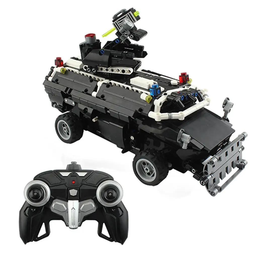 

1:12 Educational Toys Armored Vehicle 2.4G Remote Control Set Car 7-10 years old DIY Assembled Building Blocks