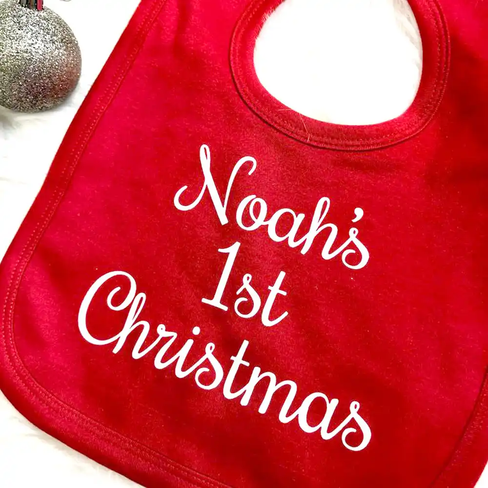 personalised christmas bibs