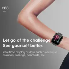 Y68 Sports Smart Watch Waterproof Watches Oxygen/distance/calories/alarm/sleep Monitoring/find Phone Monitor Smartwatch Y68 Sports Smart Watch Waterproof Watches Oxygen/distance/calories/alarm/sleep Monitoring/find Phone Monitor Smartwatch