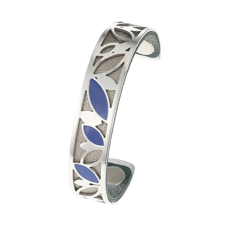Cyan Yoiumit, браслеты из нержавеющей стали, мансетт, Femme, Bijoux, браслеты-манжеты и браслеты для женщин, сменные кожаные ювелирные изделия - Окраска металла: Cyan