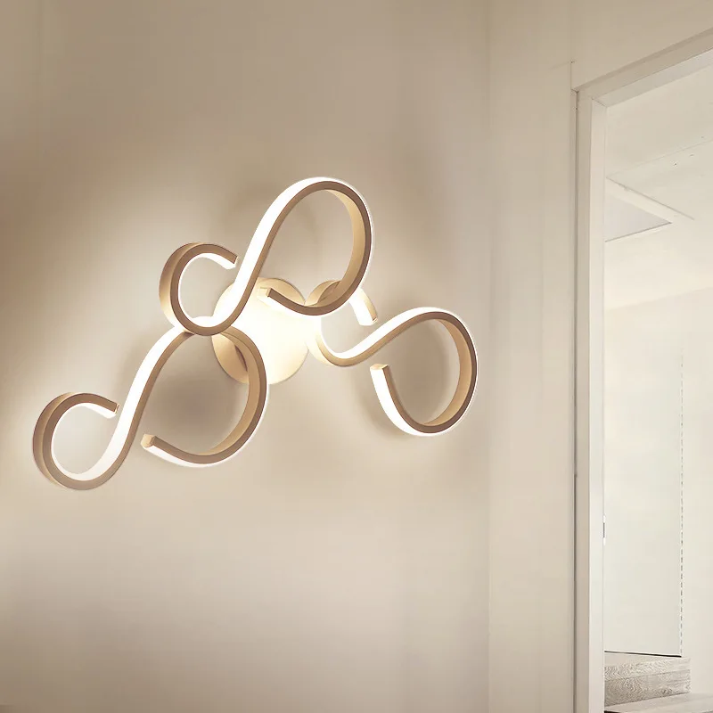 

S LED Bedside Wall Lamp Silicone Hallway Wall Light Fixtures Sleep Lighting