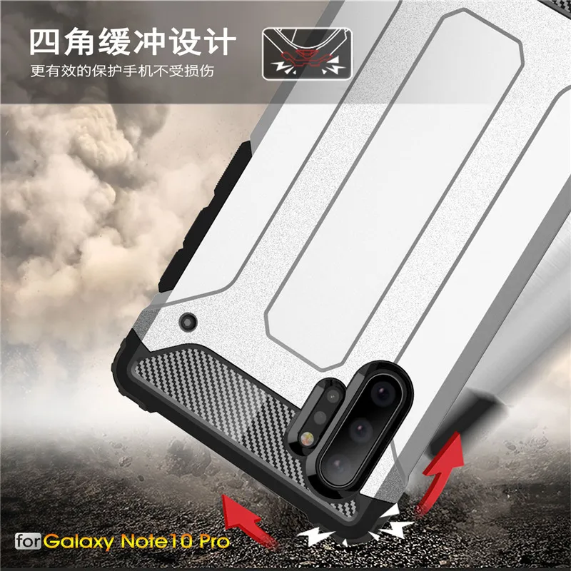 

For Samsung Galaxy Note 10 Pro Case Armor Phone Back Cover For Samsung Galaxy Note 10+ Silicone Bumper Case Funda Capa