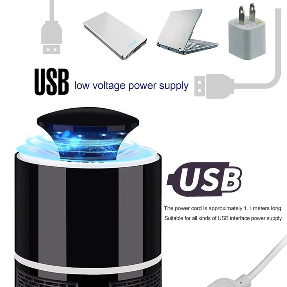 5 В USB домашняя лампа от комаров, Домашняя электроника от москитов, убийца от насекомых, ловушка для насекомых, УФ светильник