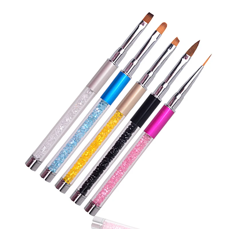 Brushes for manicure Nail Art Tool Carving Pen Acrylic UV Gel nails Extension Liner Grids Flower DIY Design Drawing Liner Brush 2