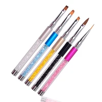 Brushes for manicure Nail Art Tool Carving Pen Acrylic UV Gel nails Extension Liner Grids Flower DIY Design Drawing Liner Brush 2