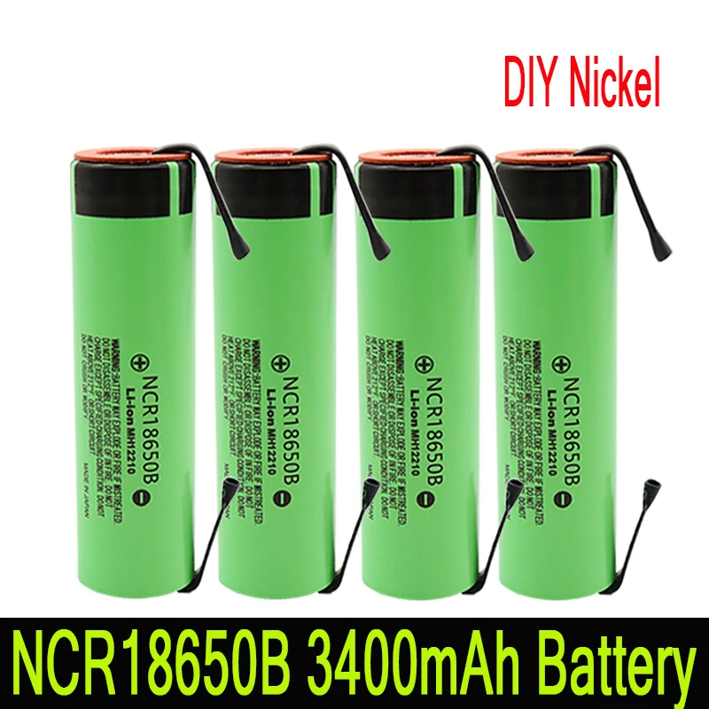 4 шт. Новый Оригинальный NCR18650B 3 7 V 3400mAh 18650 перезаряжаемый литиевый аккумулятор для