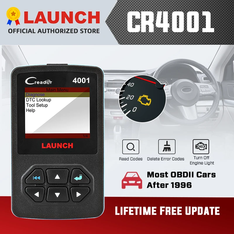 OBDII EOBD Sacnner Launch CReader 4001 автоматический считыватель кодов OBD2 диагностические