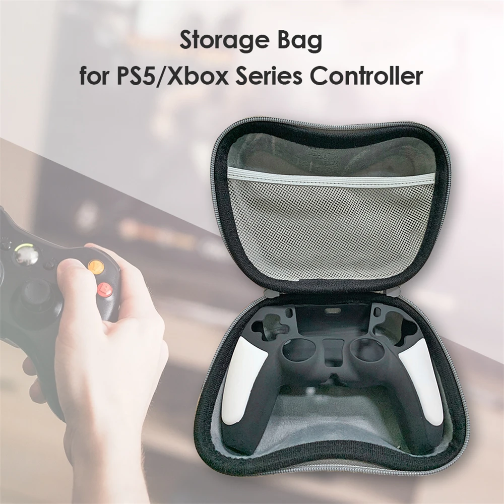 

Game Controller Hard Shell Portable EVA Host Game Carrying Case Dustproof Bag for Sony PS5 DualSense Xbox Series X Controller