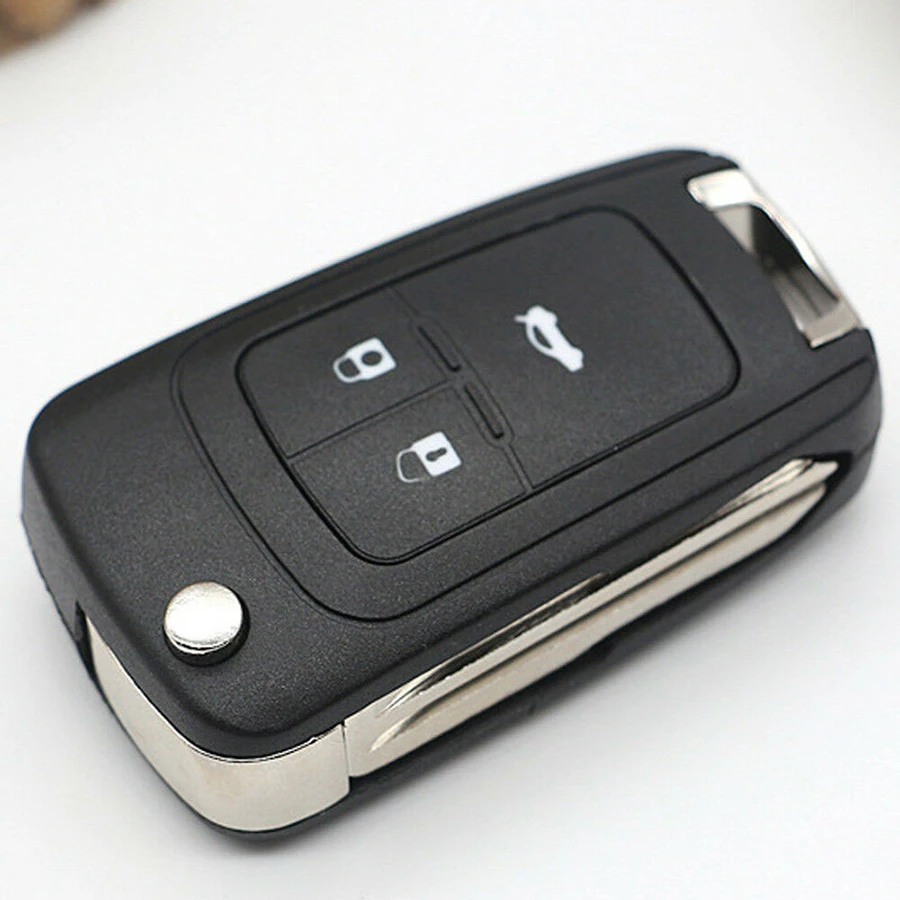Flip Folding Remote Car Key Shell For Chevrolet Cruze Camaro Equinox Malibu Sonic Spark Volt  3 Buttons Auto Car Key Case Shell (6)