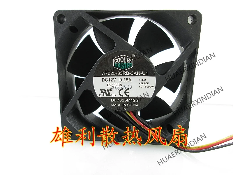 

Original NEW A7025-33RB-3AN-U1 12V 0.18A 7CM 70253wire Motor protection cooling Fan high quality
