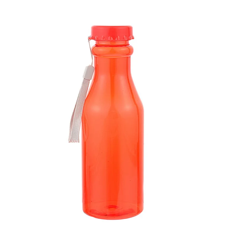 1 шт. 550 мл спортивные пластиковые бутылки Герметичные для красочной бутылки воды для детей Вода небьющаяся Йога, тренировки, фитнес шейкер - Цвет: Transparent Red