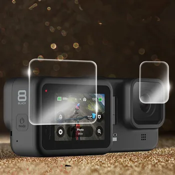 

Screen Tempered Film and Camera Protective Film Set Pocket Camera Screen Protector For GOPRO HERO 6 7 8 Black 7 silver