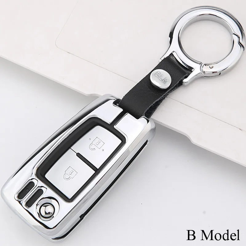 B-Silverround buckle Чехол для ключей из цинкового сплава для infiniti g35 для Nissan Qashqai Skyline Juke Alissa X-trail Pathfinder Versa Tidda Murano Rogue - Название цвета: B-Silverround buckle