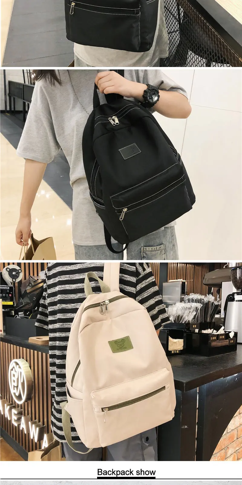 Модный студенческий школьный рюкзак для подростков водонепроницаемый женский черный рюкзак повседневный рюкзак Mochila