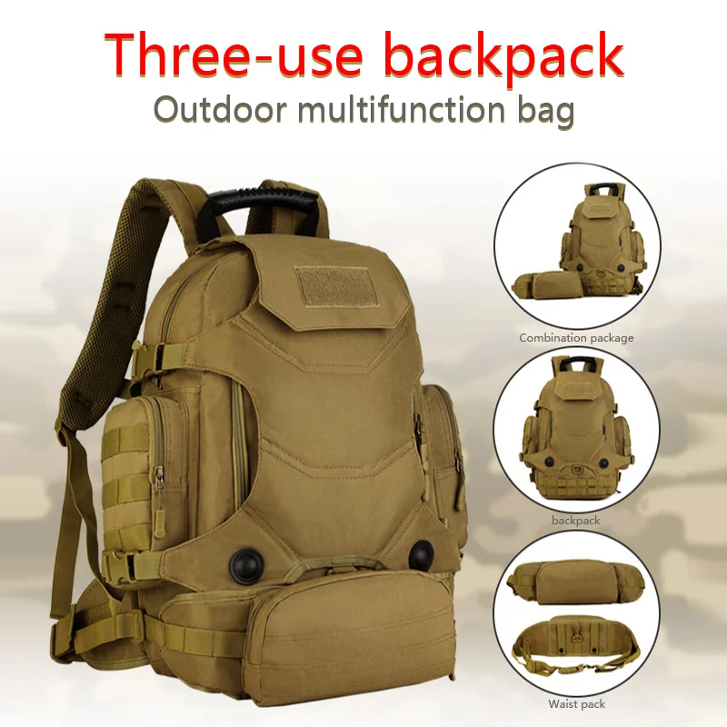 40л уличный тактический рюкзак 2 в 1 военные сумки армейский Рюкзак Molle спортивная сумка мужская походная дорожная сумка для альпинизма
