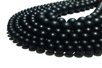 

8mm Natural Black Agate Onyx Stone Beads Matte Round Loose Spacer Beads For Jewelry Making DIY Bracelets Necklace Factory Price