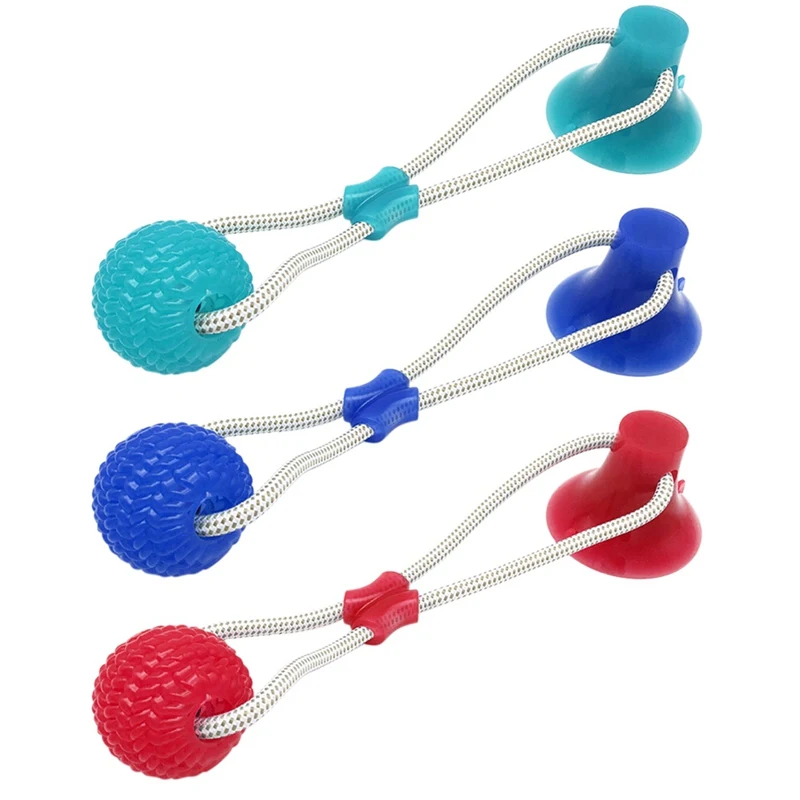 

Interactive Fun Pet Toy With Suction Cup Dog Push With Tpr Self-playing Rubber Ball Tooth Cleaning Chewing Iq Treat Puppy Toys