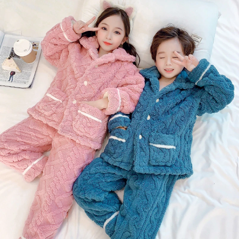 Pijama de niño de invierno de lana 