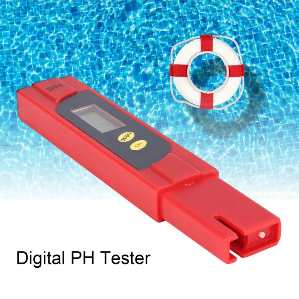 Protable LCD Digital PH Meter 0-14PH Pen Tester Accuracy 0.01 for Aquarium Pool Water Quality Monitor Aquiculture Hydroponics