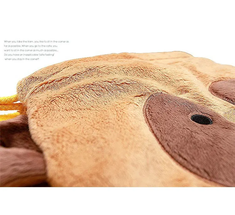 Милый медвежонок хвост карман мягкая плюшевая сумка для хранения лиса енот плюшевая кукла детский подарок