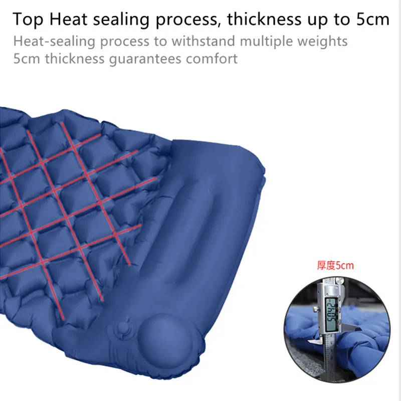 Надувной матрас для кемпинга на открытом воздухе, Сверхлегкий складной надувной матрас, походный туристический спальный коврик, Одноместный тент, кровать, пуховый коврик для сна