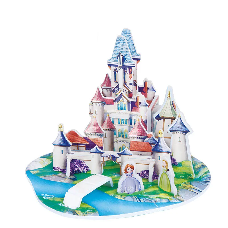 Дисней 3D DIY Замороженные головоломки детские игрушки дети день рождения принадлежности подарок для детей Замок головоломки - Цвет: 3