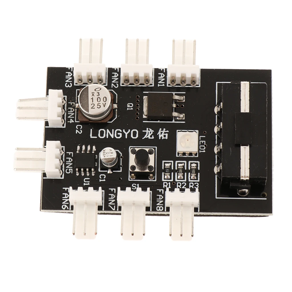 4 Pin IDE для 8-канальный сетевой видеорегистратор 3Pin/4Pin Мужской Разъем втулка вентилятора 12V Питание сплиттер адаптер-Поддержка выключить