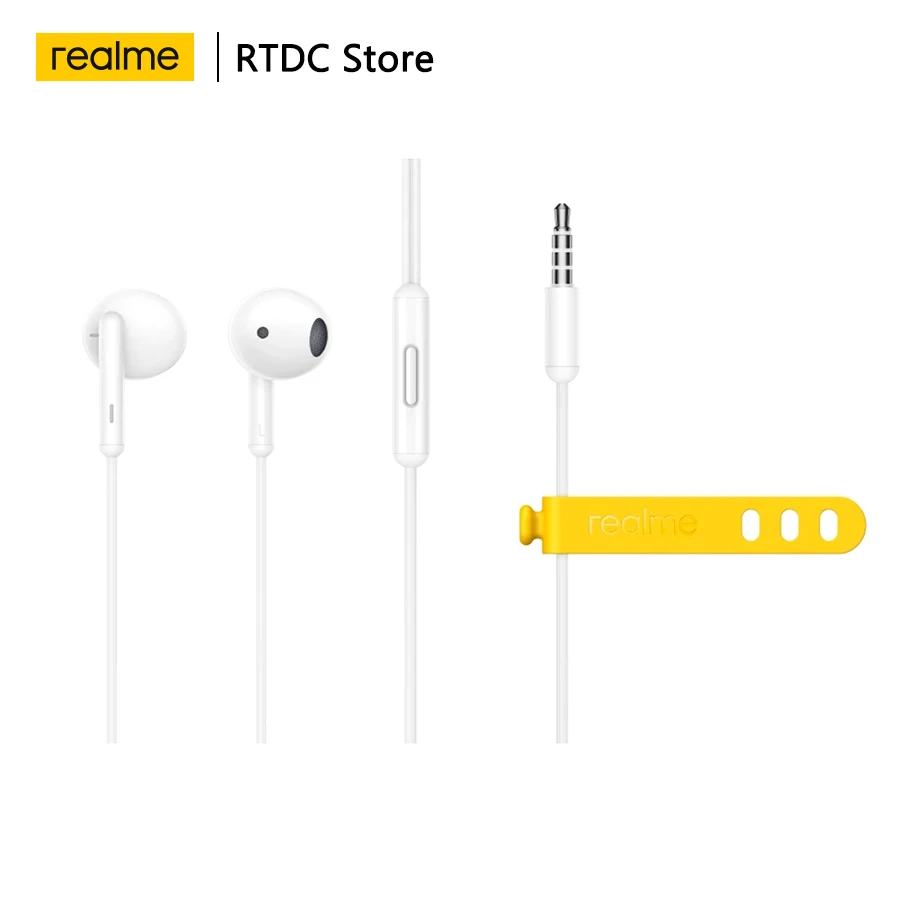 realme Buds Classic Wired Earbuds Earphone Headphone 14.2mm Large Driver In line HD Microphone 