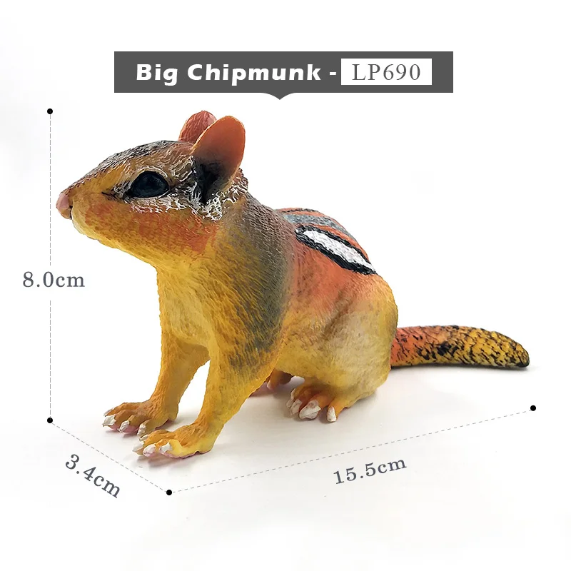 Big Chipmunk Олень Бегемот панда носорог Олень жираф лося Зебра верблюд буйвол животное модель Фигурка домашний декор украшения Аксессуары - Цвет: Big Chipmunk