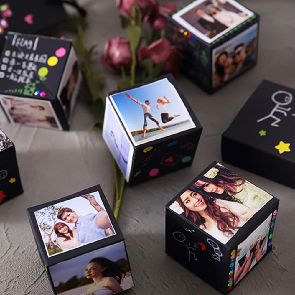 Surprise Party's Love Jumping Surprise Photo Box Gift Explosion Anniversary  Party Scrapbook Photo Album Bouncing DIY Gift Box