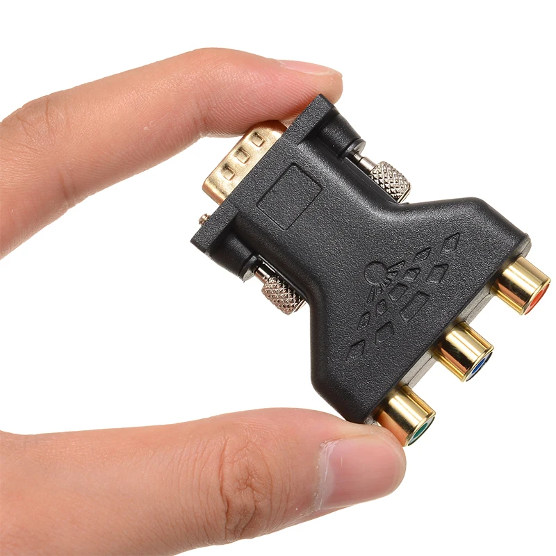 Соединитель RCA VGA переходник 3 RGB мама адаптер для видео и аудио конвертер AV