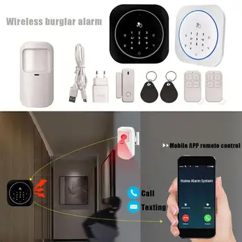 

DC4.5V GSM Wireless Infrared Motion Detector Wall-Mounted APP Control Auto Dial Alarm Learn 100 Wireless Defense Zones