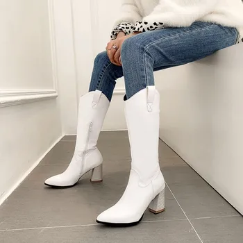 

Big Size boots women woman winter boots women women shoes botas Side zipper with buckle