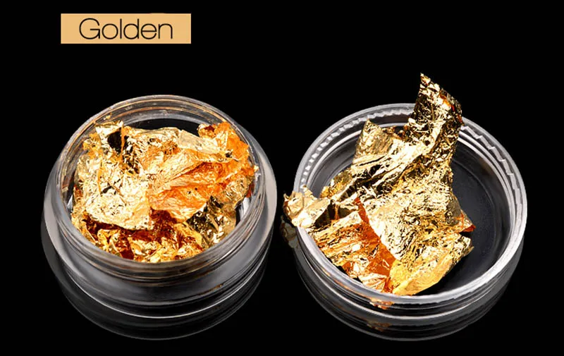 10 box Gold 1 коробка золотой серебряный ноготь искусство фольга блестки 3D наклейки на Кончики ногтей блестки Маникюр УФ гель лак Ногти украшения аксессуары новые поставки - Цвет: 10 box Gold