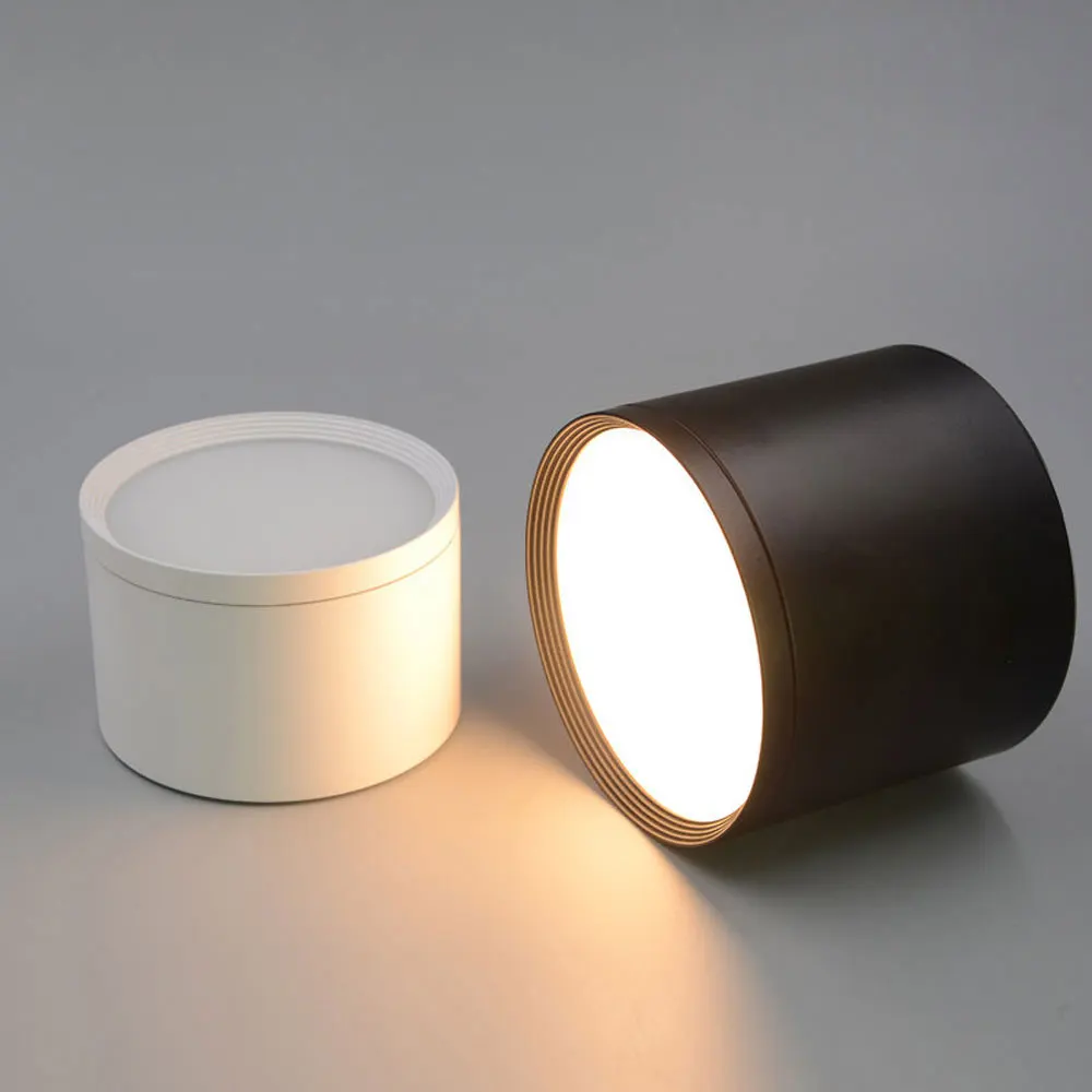 LED Downlight Surface mounted downlights Dimmable Ceiling Cylinder 5W 10W 15W for Bedroom,Living room,study,office,shop,Studio