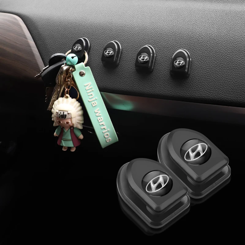 4Pcs ABS Car Emblem Hook Hidden Auto Accessories For Hyundai Accent Azera Elantra GDI Genesis I10 I20 I30 I40 IX20 IX35 SantaFe |