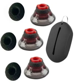 

Soft Silicone Storage Box + 3 Pair Earplugs for plantronics-Eartips v5200 VOYAGER LEGEND UC B235 Bluetooth Earphone