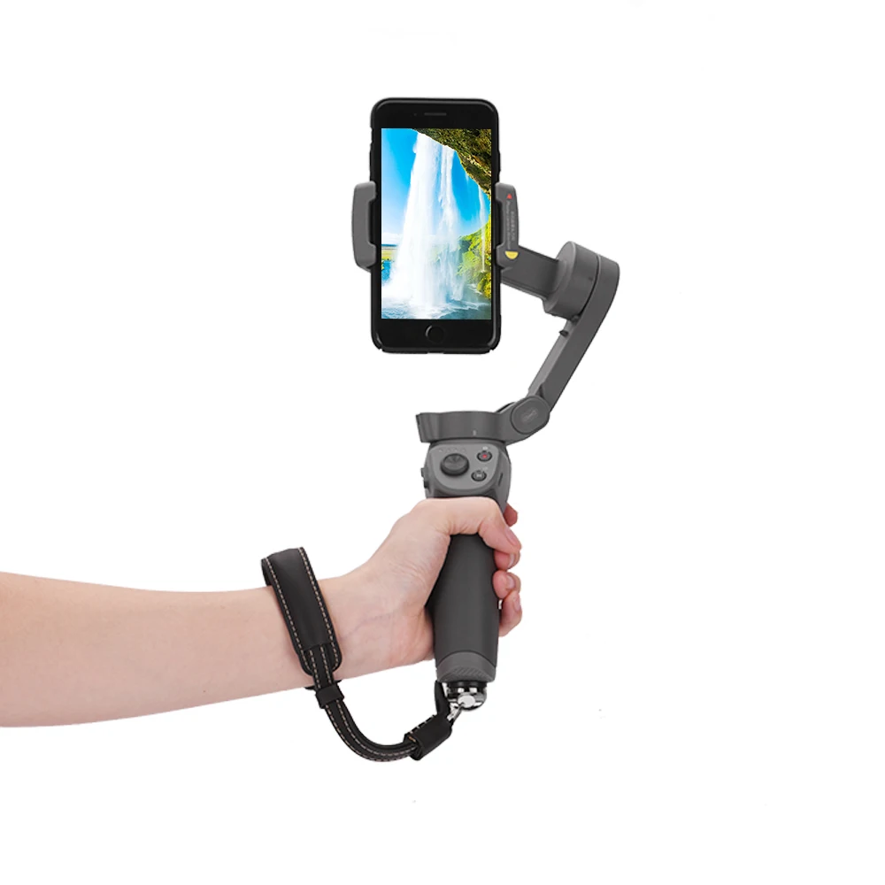 

Adjustable Lanyard for DJI Osmo Mobile 3 PU Leather Strap with Base Safety Wrist Strap Protection Handheld Gimbal Accessories