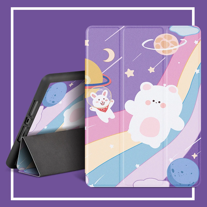 

For iPad Air3 10.5-inch case, iPad 2020 11, 2019 10.5Pro 10.5 , Air 2/1 9.7, iPad mini 4/5 7.9 inch tri-fold smart pencil case
