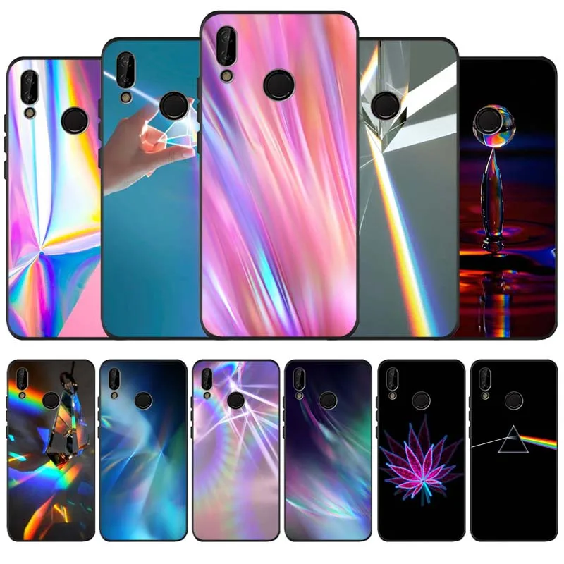Чехол Мягкий Черный из ТПУ с призмой для Huawei P40 P30 P20 Mate 10 20 30 40 Pro lite Plus P smart 2019 2020 |