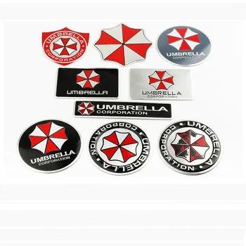 

Car Styling Umbrella Corporation 3D Metal Chrome Aluminium Alloy 3D Emblem Badge Sticker Decal Auto Accessory