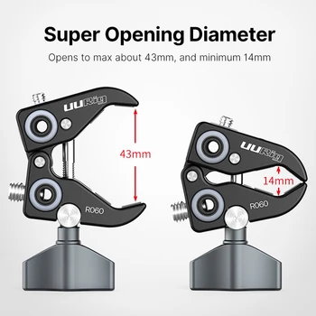 

Ulanzi UURig R060 Super Clamp Crab Multifunction Pliers Clip for DSLR Rig Cameras Gimbal Magic Arm Umbrellas Cross Bars