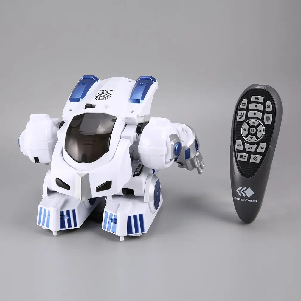 K4 Intelligent Fingerprint Deformation Police RC Robot Walking Dancing Saying Sliding Kid Remote Control Toy Gift